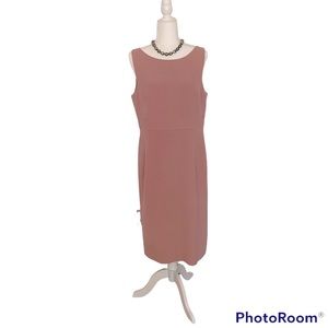 Ann Taylor dusty pink / mauve sheath dress size 12